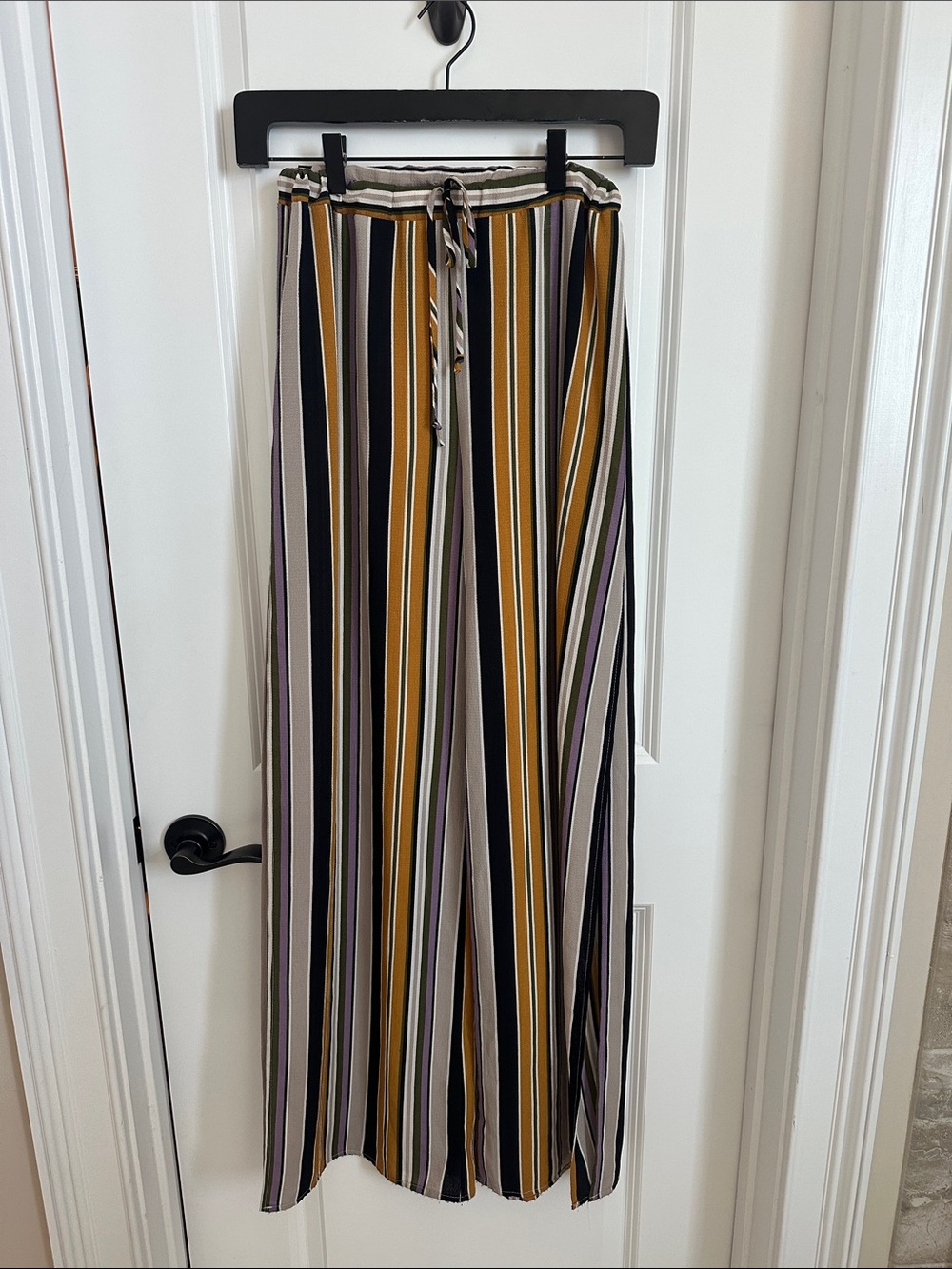 Blue Blush Striped Pants in Multicolor